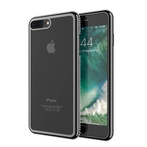 Diamond Transparent iPhone Case Sparkly Black Mobile Phone Case