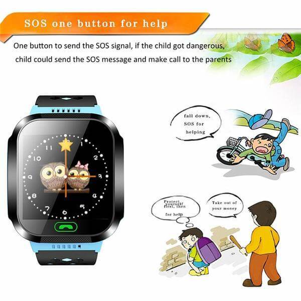 Kids Smart Watch Children's Safe Owl Wrist Watch Blue Pink