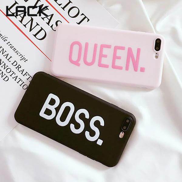 QUEEN iPhone Case Boss Couple Mobile phone Protective Case