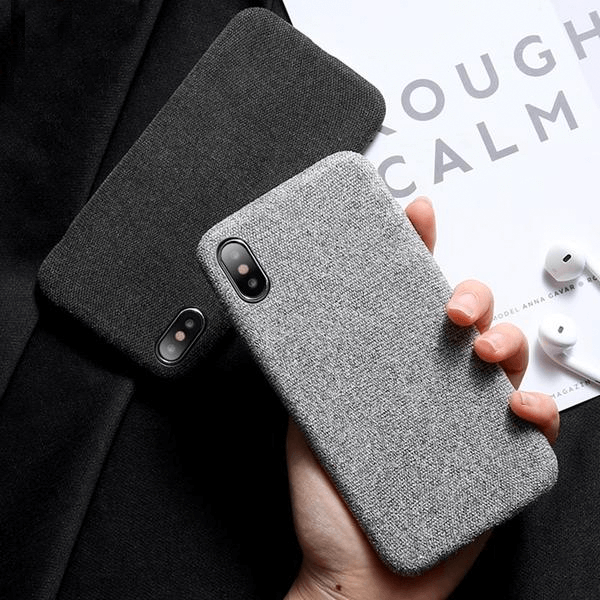 Retro Linen Cloth iPhone Case Soft Protective Cover for Mobile Phone