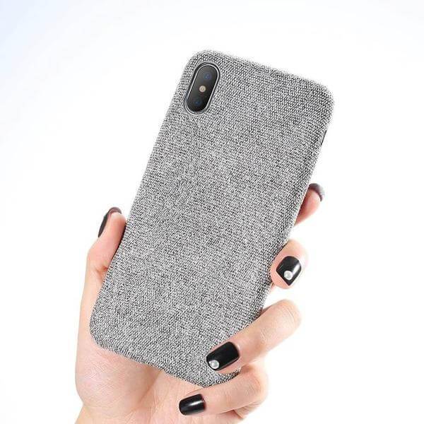 Retro Linen Cloth iPhone Case Soft Protective Cover for Mobile Phone