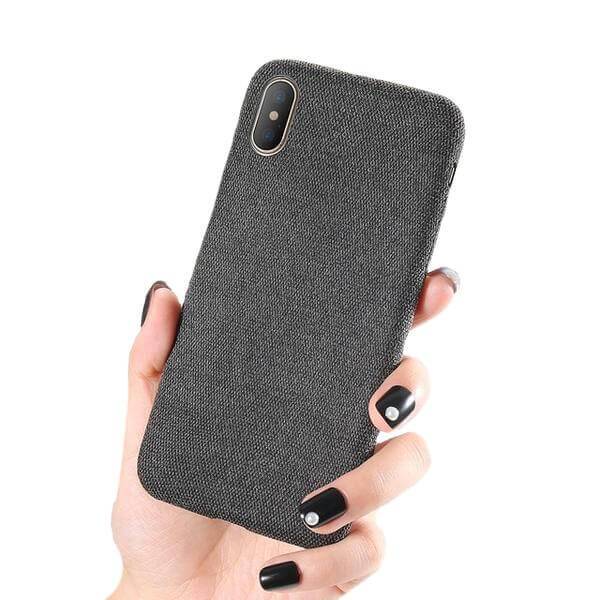 Retro Linen Cloth iPhone Case Soft Protective Cover for Mobile Phone