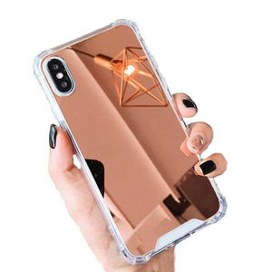 Luxury Rose Gold Mirrored iPhone Case Protection Strong Protective Luxury Mobile Phone Case