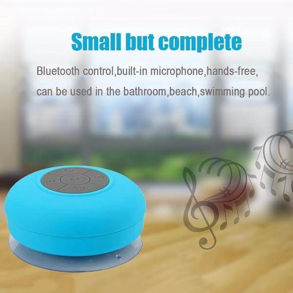 Vibrant Shower Speaker Waterproof Bassy Deep KaraokeFun Round Wall Sticks Music