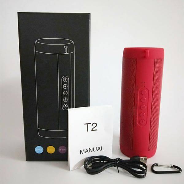 Waterproof Portable Bluetooth Speaker Travel Outdoors Portable Bassy Long Cylinder