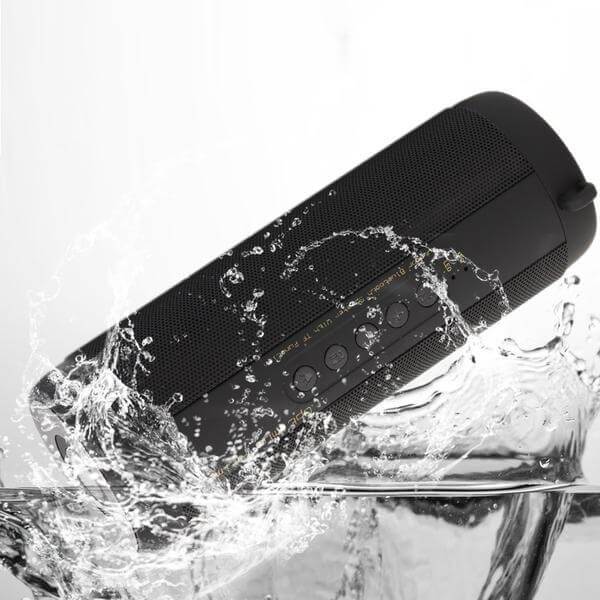 Waterproof Portable Bluetooth Speaker Travel Outdoors Portable Bassy Long Cylinder