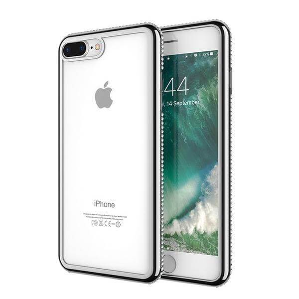 Diamond Transparent iPhone Case Sparkly White Silver Mobile Phone Case