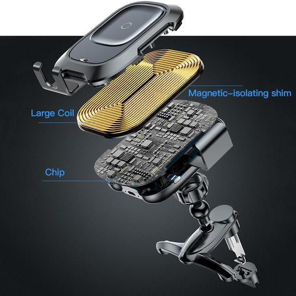 Wireless Car Charging Stand Bluetooth Hands free Car Mobile Phone Cradle