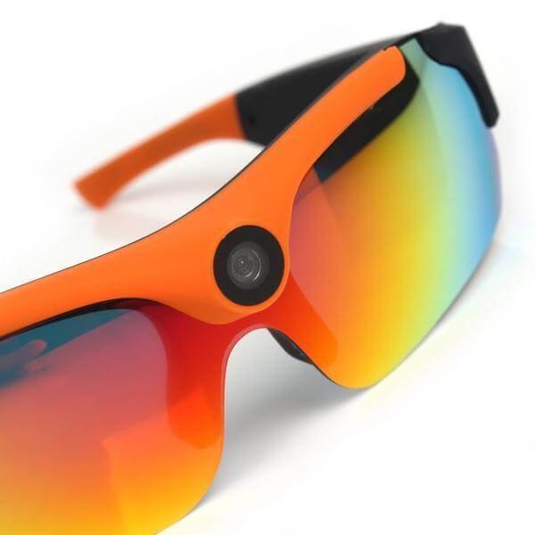 HD Smart Polarized Sunglasses Black Black/Orange Sports Glasses Cycling Sunglasses Camera Action Camera Recorder