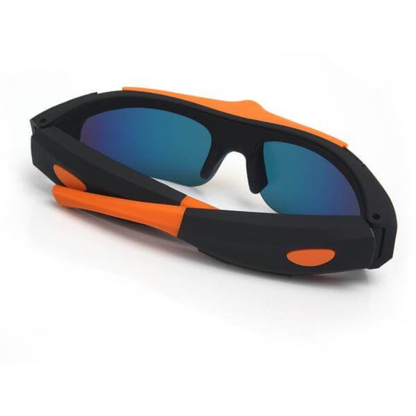 HD Smart Polarized Sunglasses Black Black/Orange Sports Glasses Cycling Sunglasses Camera Action Camera Recorder