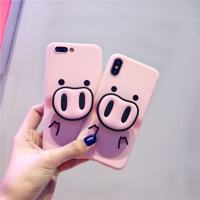 Crazy Cute Pig iPhone Case