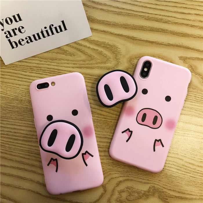 Crazy Cute Pig iPhone Case