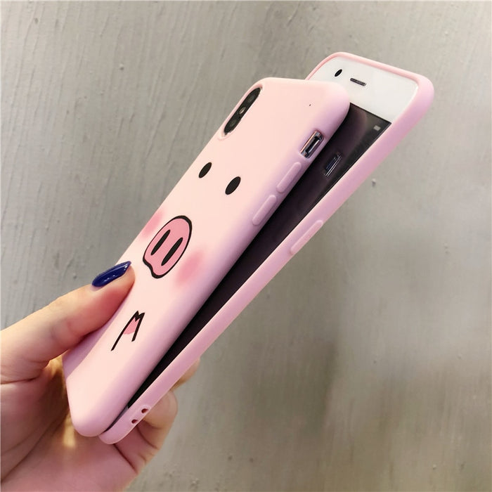 Crazy Cute Pig iPhone Case