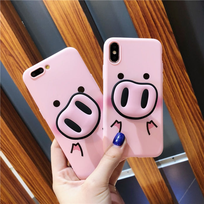 Crazy Cute Pig iPhone Case