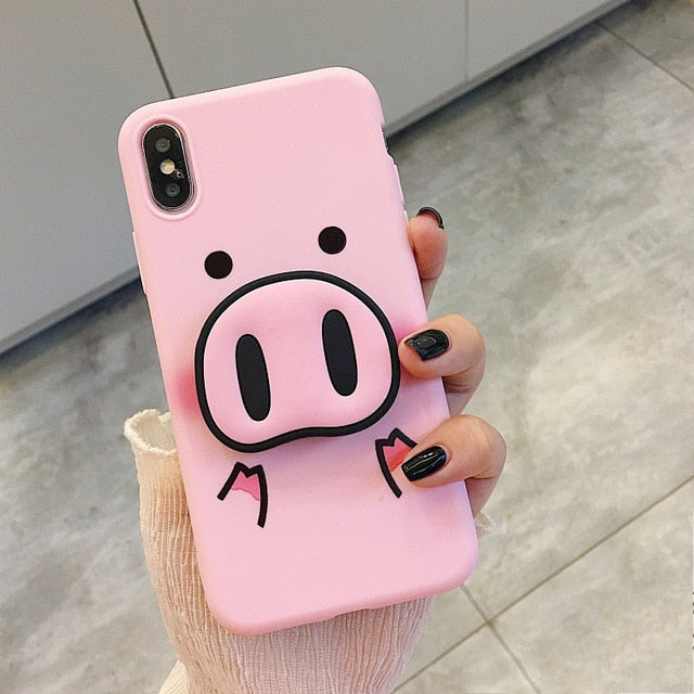 Crazy Cute Pig iPhone Case