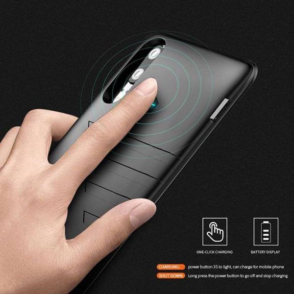 Ultra Thin Power Bank Case For Huawei P20 Pro Black Sleek Portable Charger