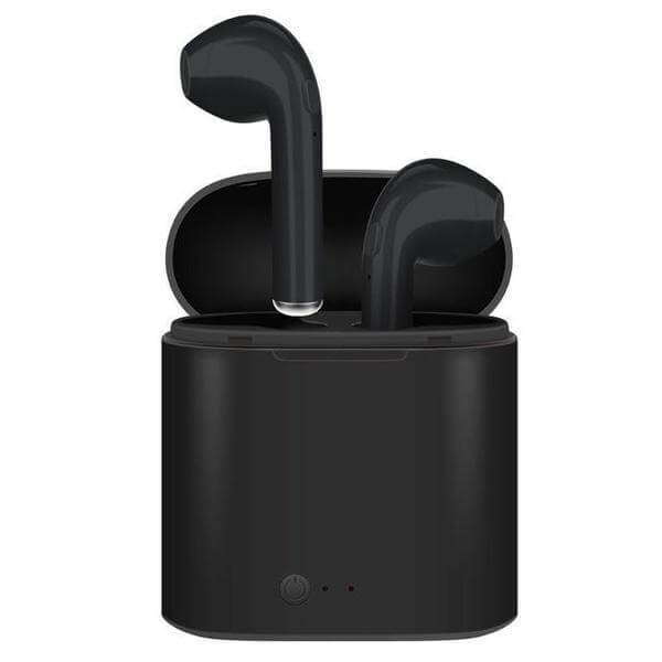 Black CustomPods Airpods Earpods Wireless Bluetooth Earphones 