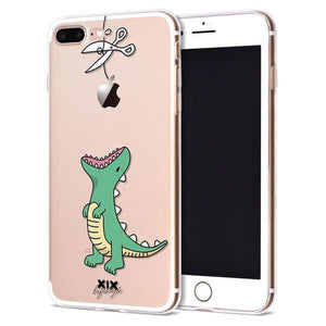 Dinosaur eating and apple on an iPhone case dinosaur phone case