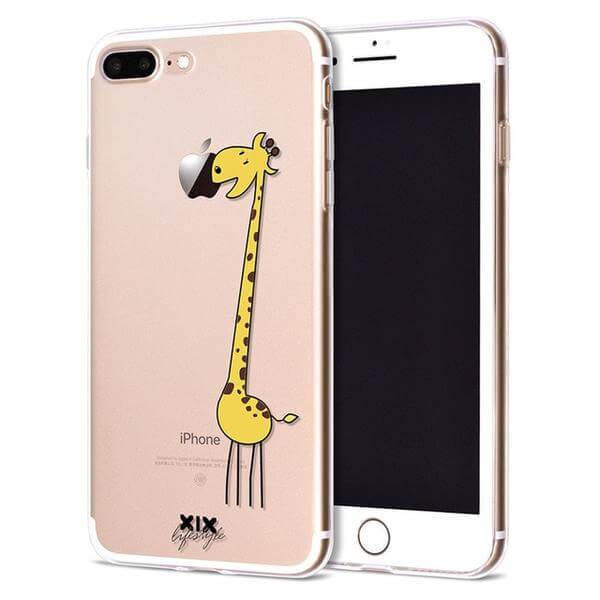 Giraffe iPhone Case Transparent Cartoon Cute Mobile Phone Protector Case