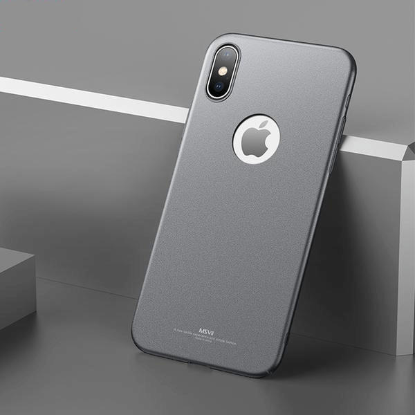 Luxury Fitted iPhone Case protective Case Matte Black Matte Grey Blue Red for Mobile Phone Anti Scratch Smash 
