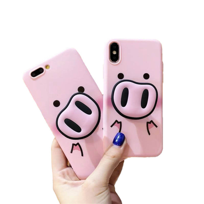 Crazy Cute Pig iPhone Case