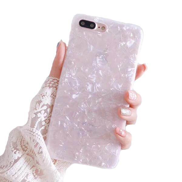 Pink Conch Shell iPhone Case Luxury Pretty Shiny Protective Mobile Phone Case