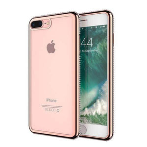 Diamond Transparent iPhone Case Sparkly Rose Gold Mobile Phone Case 