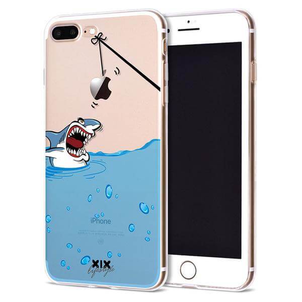 Shark iPhone Case Cute Cartoon Protective Transparent Mobile Phone Case