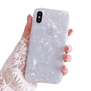 Silver Conch Shell iPhone Case Pretty Luxury Protective Mobile Phone Cover