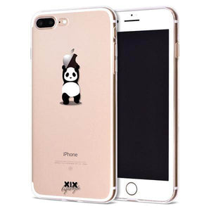 Cute Cartoon Panda Transparent iPhone Case Luxury Protective Mobile Phone Case