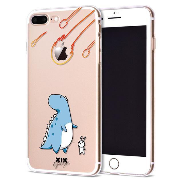 Dinosaur & Bunny iPhone Case Meteor Cartoon Mobile Phone Case