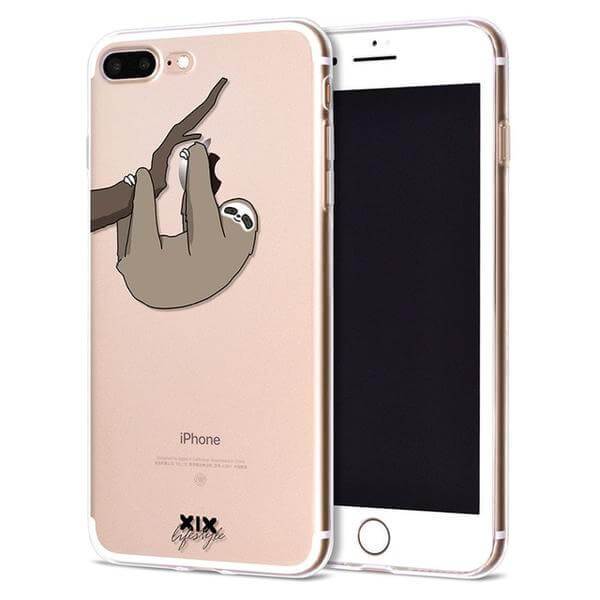 Sloth iPhone Case Transparent Cute Cartoon Protective Mobile Phone Cover