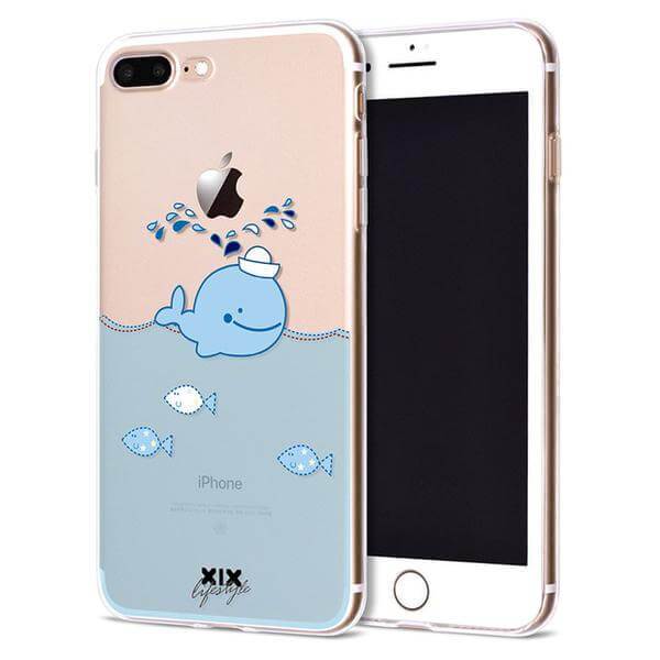 Whale iPhone Case Cute Cartoon Protective Transparent Mobile Phone Case